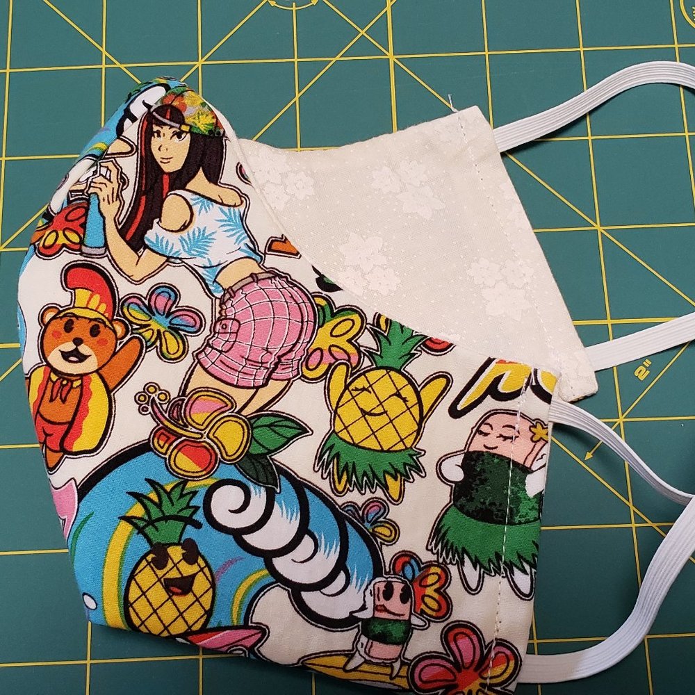 Hawaiian Print--Reusable Reversible MASKS
